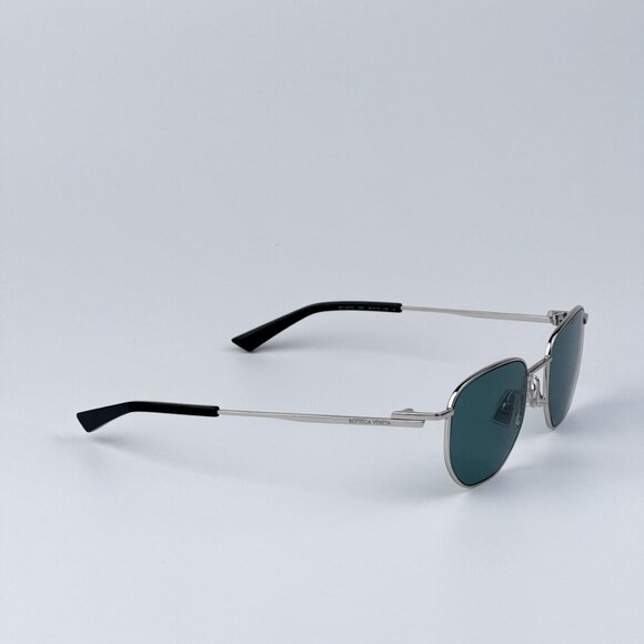 Bottega Veneta BV1301S 004 BRAND NEW Sunglasses Silver Green Panthos Unisex - Picture 8 of 12